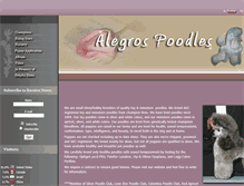 Tablet Screenshot of alegrospoodles.com